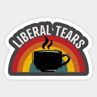 Liberal Tears Sunset Retro  Gift Sticker